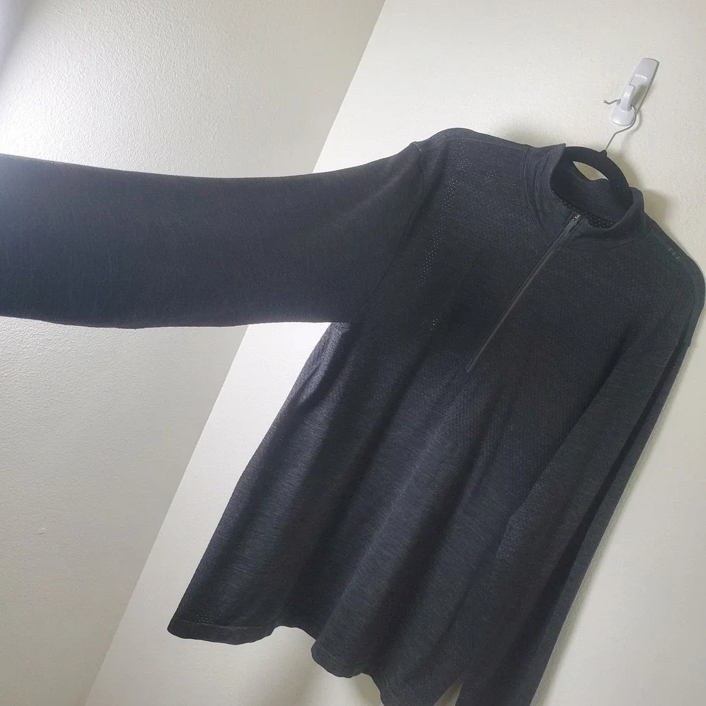 Lululemon Metal Vent Tech Half Zip Pullover Graphite Ventilated Mesh Mens XL